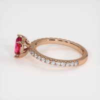 0.82 Ct. Ruby Ring, 14K Rose Gold 4