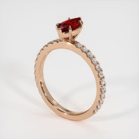 0.76 Ct. Ruby Ring, 18K Rose Gold 2