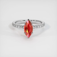 1.50 Ct. Ruby Ring, 14K White Gold 1