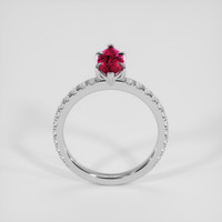 1.35 Ct. Purplish Red Ruby Ring, 14K White Gold 3
