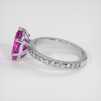 2.40 Ct. Pink Sapphire Ring, 14K White Gold 4