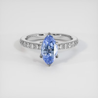 2.01 Ct. Sapphire Ring, 14K White Gold 1