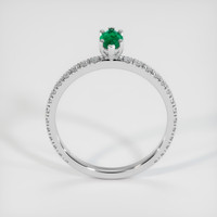 0.25 Ct. Emerald Ring, 18K White Gold 3