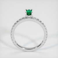 Pave Emerald Ring 0.31 Ct., 18K White Gold Preview