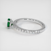 Pave Emerald Ring 0.31 Ct., 18K White Gold Preview