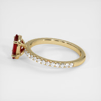 0.58 Ct. Ruby  Ring - 14K Yellow Gold