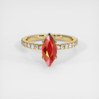 1.50 Ct. Ruby Ring, 14K Yellow Gold 1