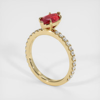 1.31 Ct. Ruby Ring, 14K Yellow Gold 2