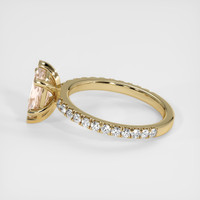 1.63 Ct. Peach Sapphire Ring, 14K Yellow Gold 4