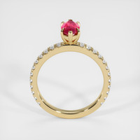 0.82 Ct. Ruby Ring, 14K Yellow Gold 3