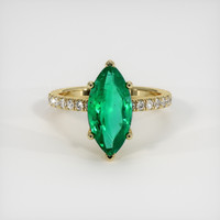 2.76 Ct. Emerald Ring, 18K Yellow Gold 1