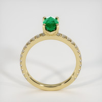 0.92 Ct. Emerald Ring, 18K Yellow Gold 3