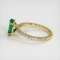 0.92 Ct. Emerald Ring, 18K Yellow Gold 4