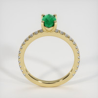 0.70 Ct. Emerald Ring, 18K Yellow Gold 3