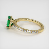 0.70 Ct. Emerald Ring, 18K Yellow Gold 4