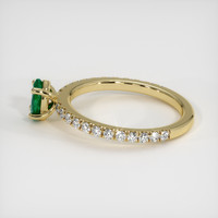 Pave Emerald Ring 0.31 Ct., 18K Yellow Gold Preview