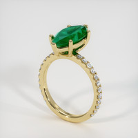3.17 Ct. Emerald Ring, 18K Yellow Gold 2