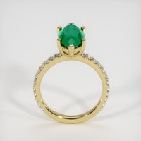 3.17 Ct. Emerald Ring, 18K Yellow Gold 3