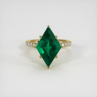 5.36 Ct. Emerald Ring, 18K Yellow Gold 1