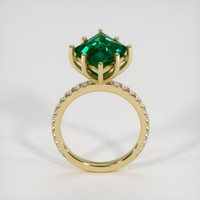 5.36 Ct. Emerald Ring, 18K Yellow Gold 3