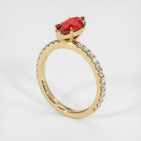 1.50 Ct. Ruby Ring, 18K Yellow Gold 2