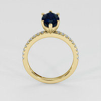 3.53 Ct. Blue Sapphire Ring, 18K Yellow Gold 3
