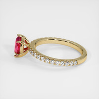 0.82 Ct. Ruby Ring, 18K Yellow Gold 4