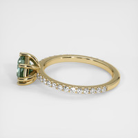 1.20 Ct. Green Sapphire Ring, 18K Yellow Gold 4