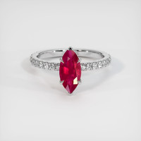 1.14 Ct. Ruby Ring, 14K Yellow & White 1