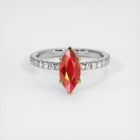 1.50 Ct. Ruby Ring, 14K Yellow & White 1