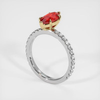 1.50 Ct. Ruby Ring, 14K Yellow & White 2