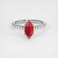 1.31 Ct. Ruby Ring, 14K Yellow & White 1