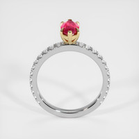 0.82 Ct. Ruby Ring, 14K Yellow & White 3