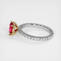 0.82 Ct. Ruby Ring, 14K Yellow & White 4