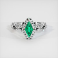 1.01 Ct. Emerald Ring, Platinum 950 1