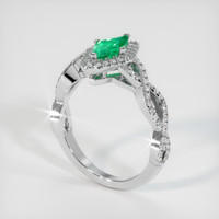 1.01 Ct. Emerald Ring, Platinum 950 2