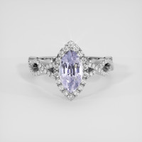 1.76 Ct. Purple Sapphire Ring, Platinum 950 1