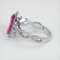 1.95 Ct. Purplish Pink Sapphire Ring, Platinum 950 4