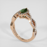 0.75 Ct. Green to Purple Alexandrite Ring, 14K Rose Gold 2