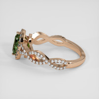 0.75 Ct. Green to Purple Alexandrite Ring, 14K Rose Gold 4