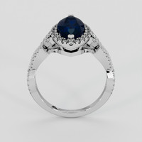 3.53 Ct. Blue Sapphire Ring, Silver 3