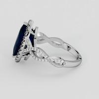 3.53 Ct. Blue Sapphire Ring, Silver 4