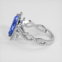3.21 Ct. Blue Sapphire Ring, 10K White Gold 4