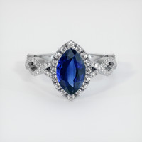 2.13 Ct. Sapphire Ring, 14K White Gold 1