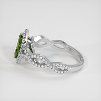1.40 Ct. Yellowish Green Sapphire Ring, 14K White Gold 4