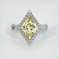 3.20 Ct. Sapphire Ring, 14K White Gold 1