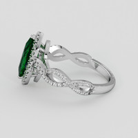 1.19 Ct. Emerald Ring, 18K White Gold 4