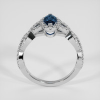 0.53 Ct. Greenish Blue to Purplish Red Alexandrite Ring, 18K White Gold 3