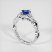 1.33 Ct. Sapphire Ring, 18K White Gold 2