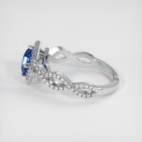 1.33 Ct. Sapphire Ring, 18K White Gold 4